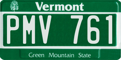 VT license plate PMV761