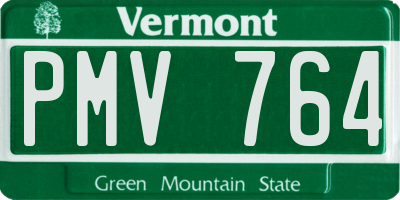 VT license plate PMV764