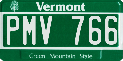 VT license plate PMV766