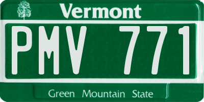 VT license plate PMV771
