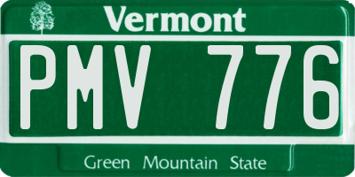 VT license plate PMV776