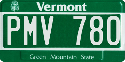 VT license plate PMV780