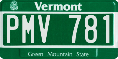 VT license plate PMV781