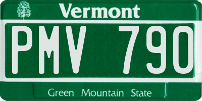 VT license plate PMV790