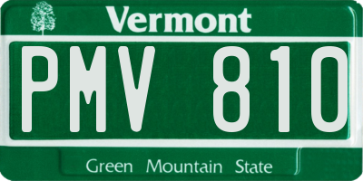 VT license plate PMV810