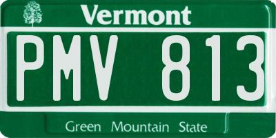 VT license plate PMV813