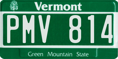 VT license plate PMV814