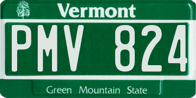 VT license plate PMV824