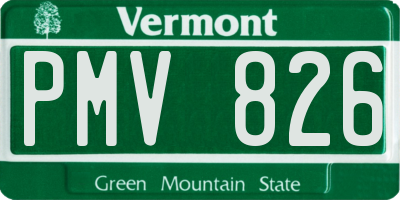 VT license plate PMV826