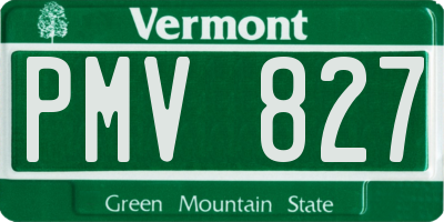 VT license plate PMV827