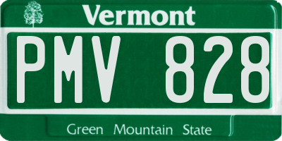 VT license plate PMV828