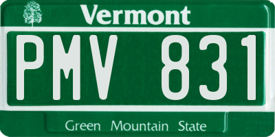 VT license plate PMV831