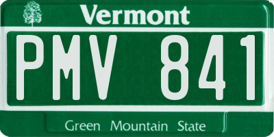 VT license plate PMV841