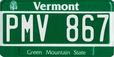 VT license plate PMV867
