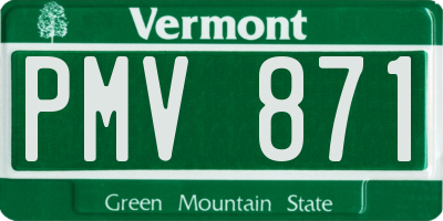 VT license plate PMV871