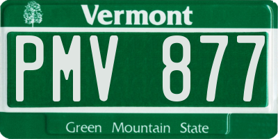 VT license plate PMV877