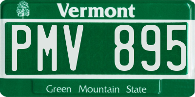 VT license plate PMV895