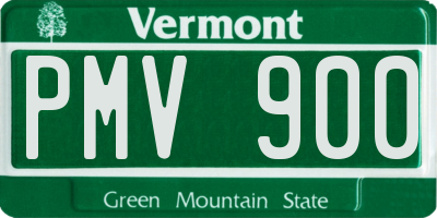 VT license plate PMV900