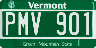 VT license plate PMV901