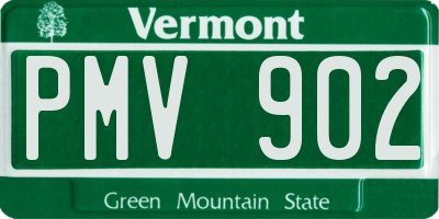 VT license plate PMV902