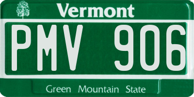 VT license plate PMV906