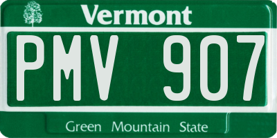 VT license plate PMV907