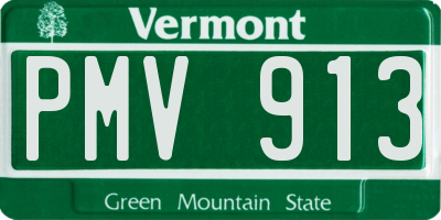 VT license plate PMV913