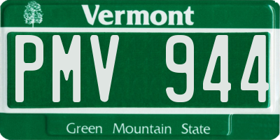 VT license plate PMV944