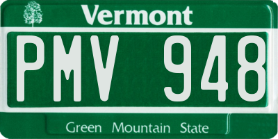 VT license plate PMV948