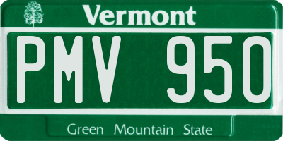 VT license plate PMV950