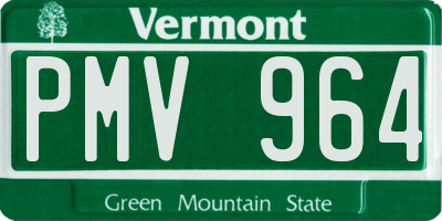 VT license plate PMV964