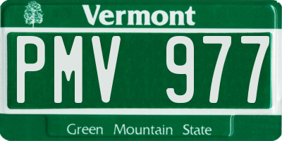 VT license plate PMV977