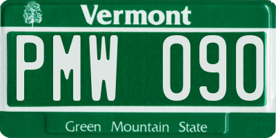 VT license plate PMW090