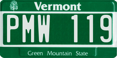 VT license plate PMW119