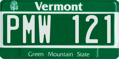 VT license plate PMW121