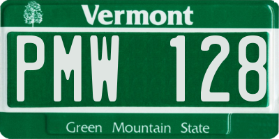 VT license plate PMW128