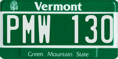 VT license plate PMW130