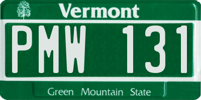 VT license plate PMW131