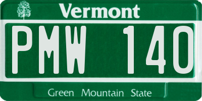 VT license plate PMW140