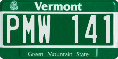 VT license plate PMW141