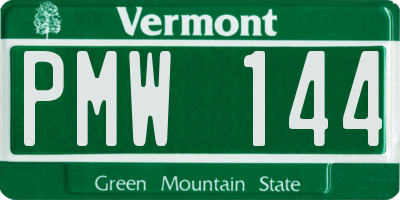 VT license plate PMW144