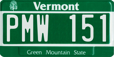 VT license plate PMW151