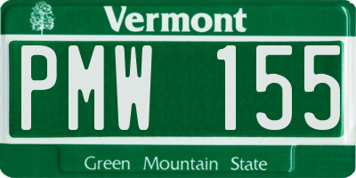 VT license plate PMW155