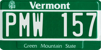 VT license plate PMW157