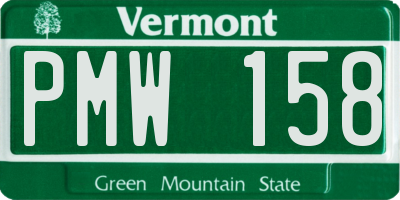 VT license plate PMW158