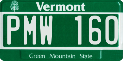 VT license plate PMW160