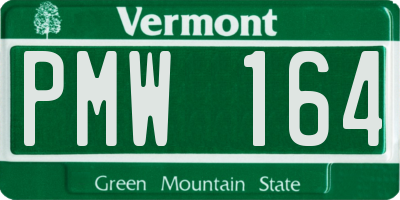 VT license plate PMW164