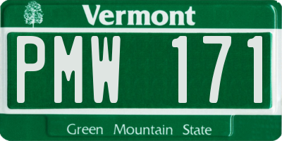 VT license plate PMW171
