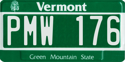 VT license plate PMW176