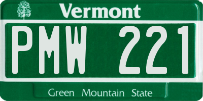 VT license plate PMW221